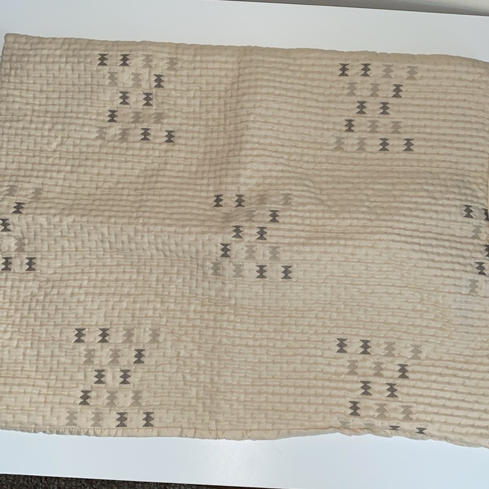 Opalhouse Jungalow standard Gauze Matelasse pillow Sham case Cream Ivory NWOT